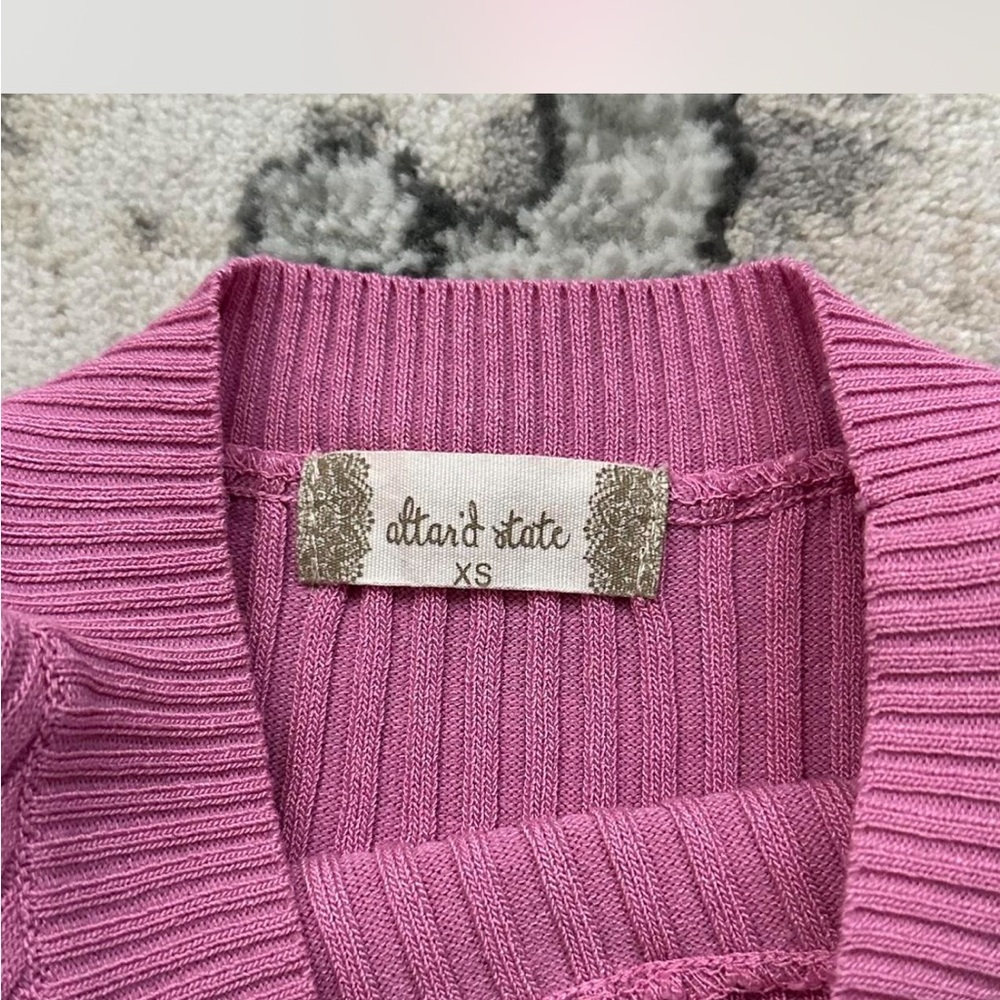 Altar'd State Ribbed Sleeveless Bodysuit in Pink - Picture 5 of 6